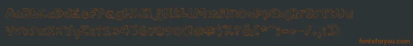 PfamateurThin Font – Brown Fonts on Black Background