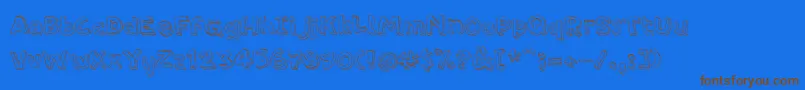 PfamateurThin Font – Brown Fonts on Blue Background