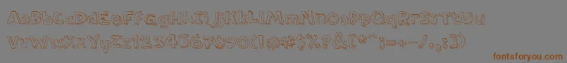 PfamateurThin Font – Brown Fonts on Gray Background