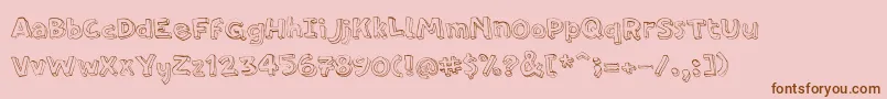 Fonte PfamateurThin – fontes marrons em um fundo rosa