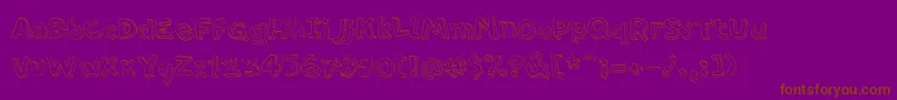 PfamateurThin Font – Brown Fonts on Purple Background