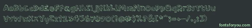PfamateurThin Font – Green Fonts on Black Background