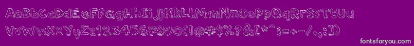 PfamateurThin Font – Green Fonts on Purple Background