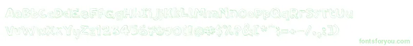 PfamateurThin Font – Green Fonts on White Background