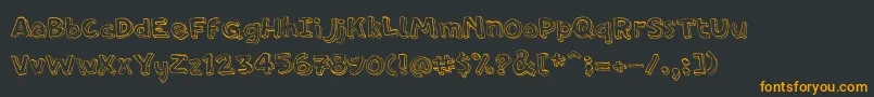 PfamateurThin Font – Orange Fonts on Black Background