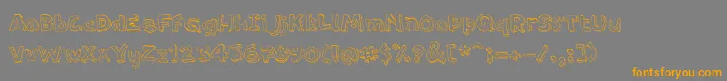 PfamateurThin Font – Orange Fonts on Gray Background