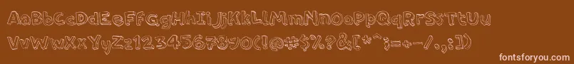 PfamateurThin Font – Pink Fonts on Brown Background