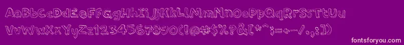 PfamateurThin Font – Pink Fonts on Purple Background