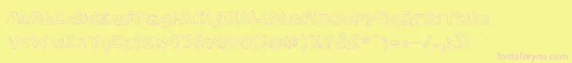 PfamateurThin Font – Pink Fonts on Yellow Background