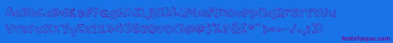 PfamateurThin Font – Purple Fonts on Blue Background