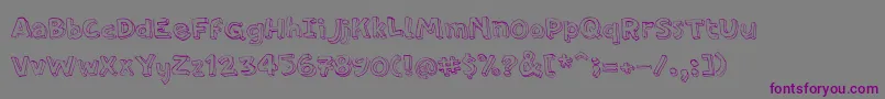 PfamateurThin Font – Purple Fonts on Gray Background