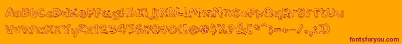PfamateurThin Font – Purple Fonts on Orange Background