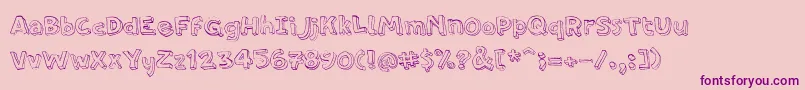 PfamateurThin Font – Purple Fonts on Pink Background