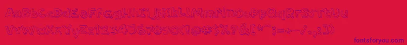 PfamateurThin Font – Purple Fonts on Red Background