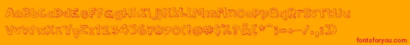PfamateurThin Font – Red Fonts on Orange Background