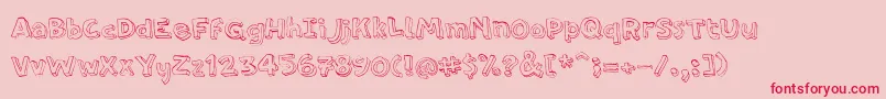 PfamateurThin Font – Red Fonts on Pink Background