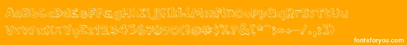 More about PfamateurThin Font PfamateurThin Font – White Fonts on Orange Background