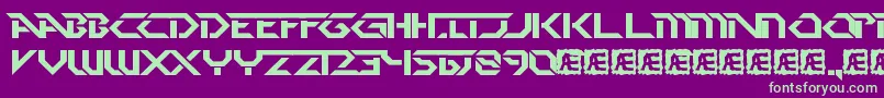 PerfectDarkBrk Font – Green Fonts on Purple Background