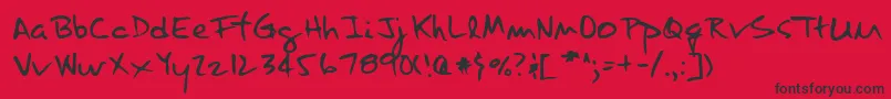 Lehn122 Font – Black Fonts on Red Background