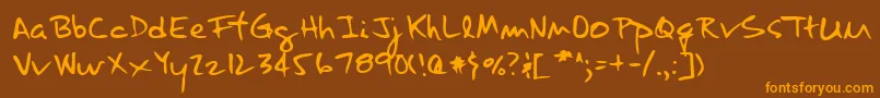 Police Lehn122 – polices orange sur fond brun