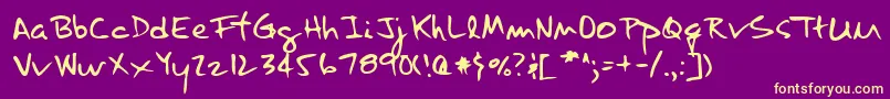 Lehn122 Font – Yellow Fonts on Purple Background