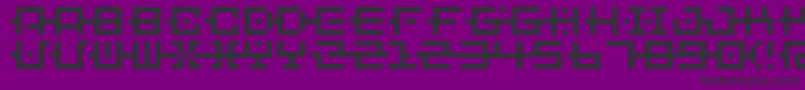 BmChainA6 Font – Black Fonts on Purple Background