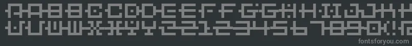 Шрифт BmChainA6 – серые шрифты на чёрном фоне