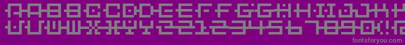 BmChainA6 Font – Gray Fonts on Purple Background