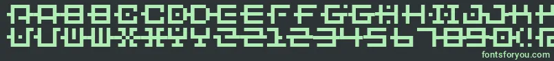 BmChainA6 Font – Green Fonts on Black Background