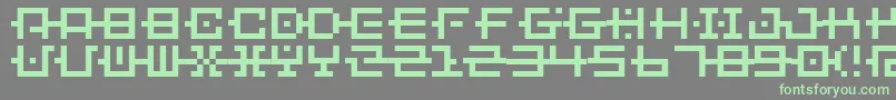 BmChainA6 Font – Green Fonts on Gray Background