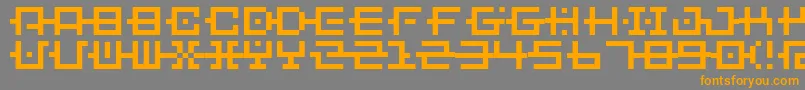 BmChainA6 Font – Orange Fonts on Gray Background