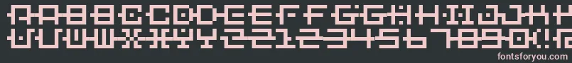 BmChainA6 Font – Pink Fonts on Black Background