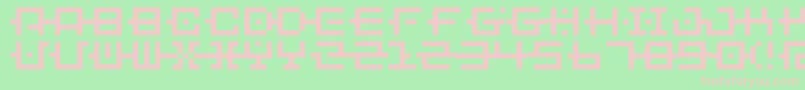 BmChainA6 Font – Pink Fonts on Green Background