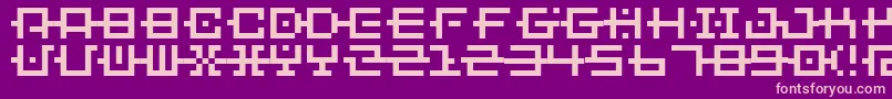 BmChainA6 Font – Pink Fonts on Purple Background