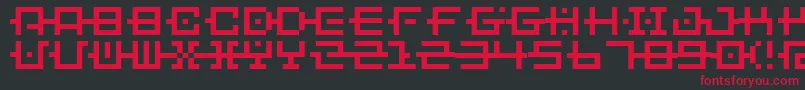 BmChainA6 Font – Red Fonts on Black Background