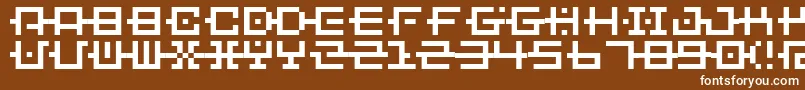 BmChainA6 Font – White Fonts on Brown Background