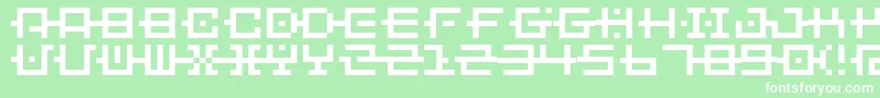 BmChainA6 Font – White Fonts on Green Background
