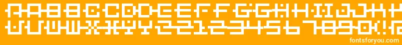 BmChainA6 Font – White Fonts on Orange Background