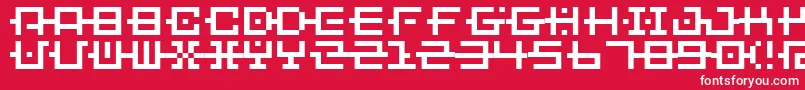 BmChainA6 Font – White Fonts on Red Background