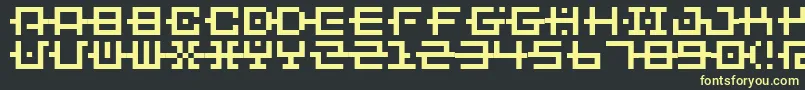 BmChainA6 Font – Yellow Fonts on Black Background