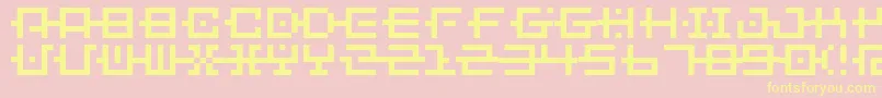 BmChainA6 Font – Yellow Fonts on Pink Background