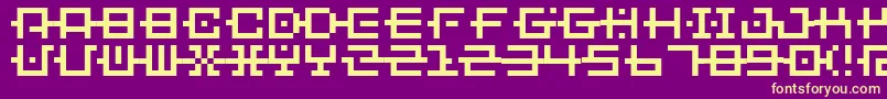 Шрифт BmChainA6 – жёлтые шрифты на фиолетовом фоне