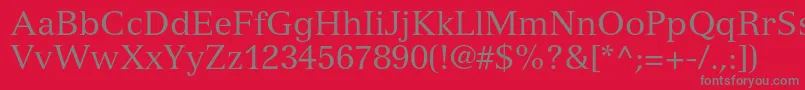 VersaillesltstdRoman Font – Gray Fonts on Red Background