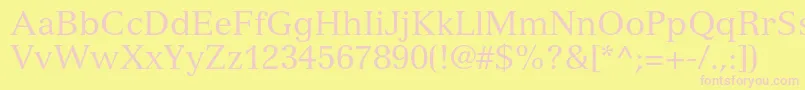 VersaillesltstdRoman Font – Pink Fonts on Yellow Background