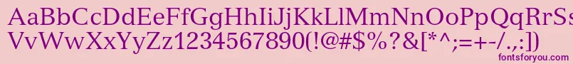 VersaillesltstdRoman Font – Purple Fonts on Pink Background