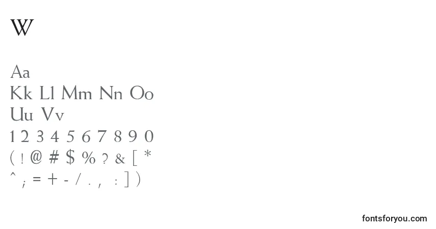 WeissNormal-fontti – aakkoset, numerot, erikoismerkit