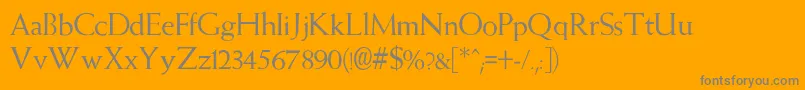 WeissNormal Font – Gray Fonts on Orange Background