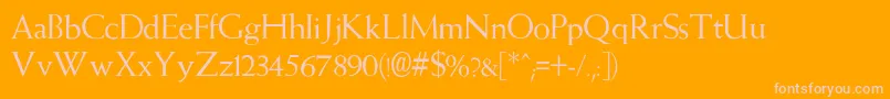 WeissNormal Font – Pink Fonts on Orange Background