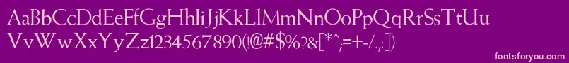 WeissNormal Font – Pink Fonts on Purple Background