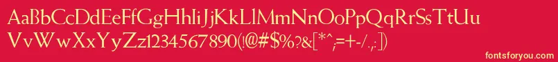 WeissNormal Font – Yellow Fonts on Red Background